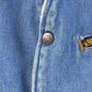 Vintage 1980s Madewell Sherpa Lined Denim Jean Vest Men's L