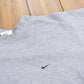 Vintage 1990s Nike Heather Grey Mini Swoosh Crewneck Sweatshirt Men's L