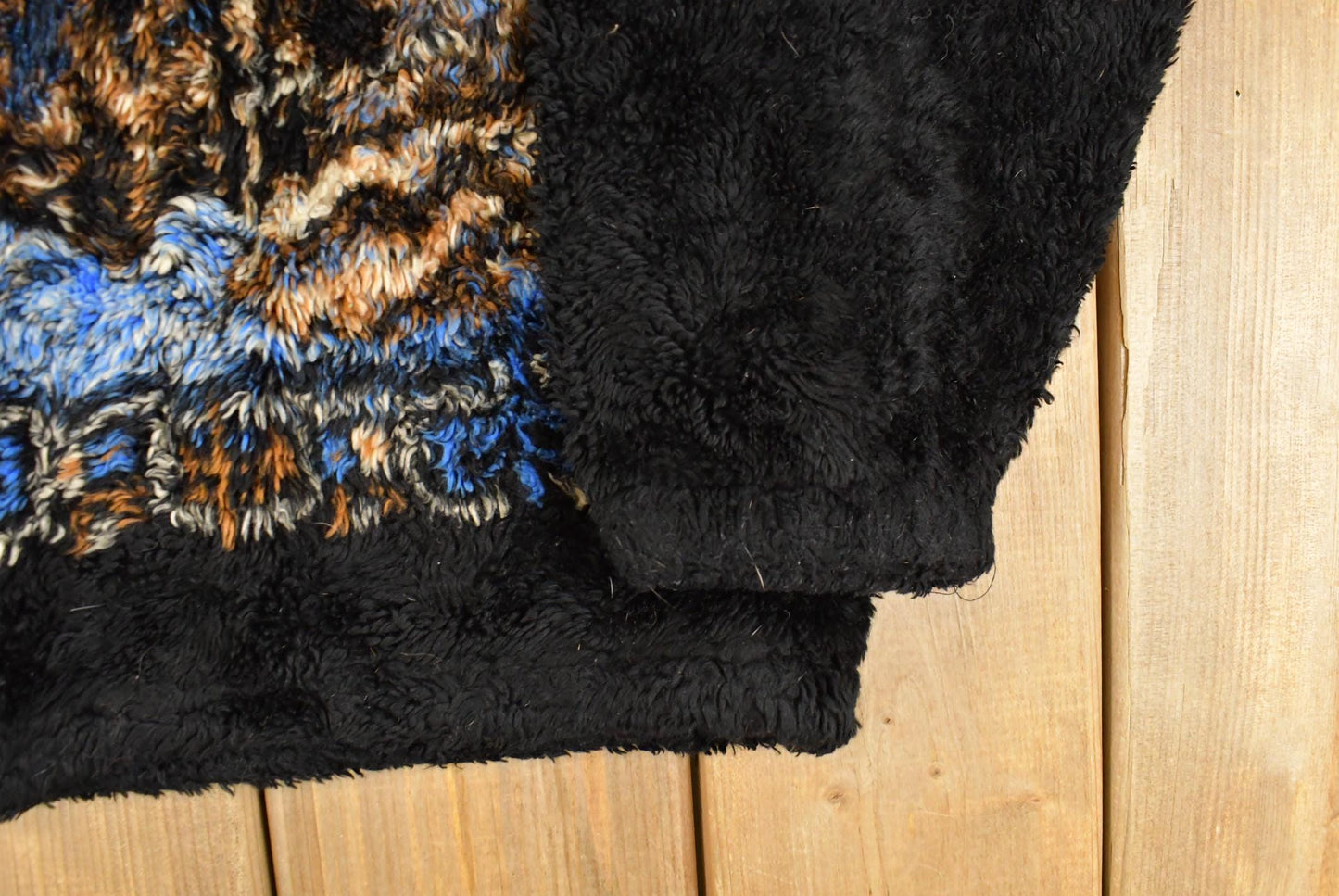 Vintage 1990s Bear Ridge Winter Wolf Theme Full Zip Fleece Sweater Jacket Men's XL