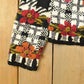 Vintage 1990s Jennifer & Company Hand Knit Floral Cardigan Sweater Women's S