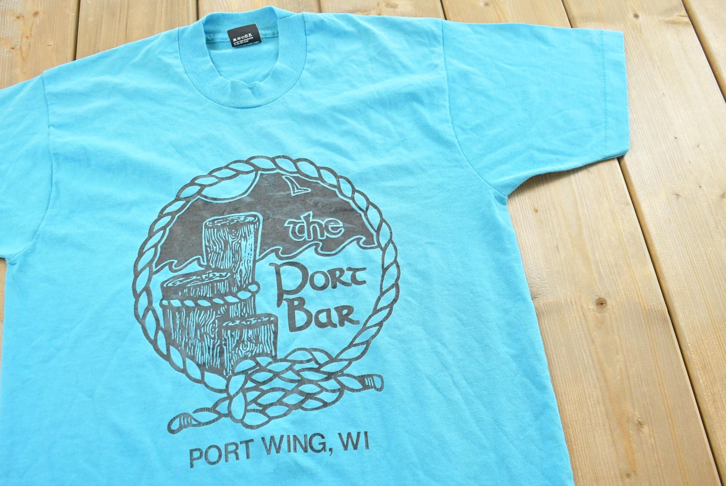 Vintage 1990s Port Bar Wisconsin Souvenir Travel T-Shirt Men's M