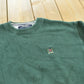Vintage 1990s Tommy Hilfiger Green Cotton Knit Crest Logo Crewneck Sweater Men's L