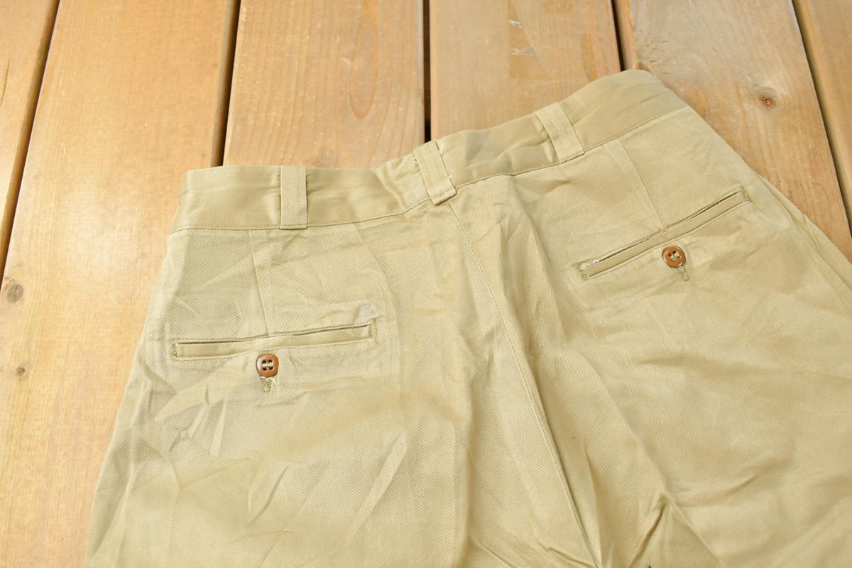 Vintage 1950s Military Starched Naval Army Khaki Pants Men's 29 x 30