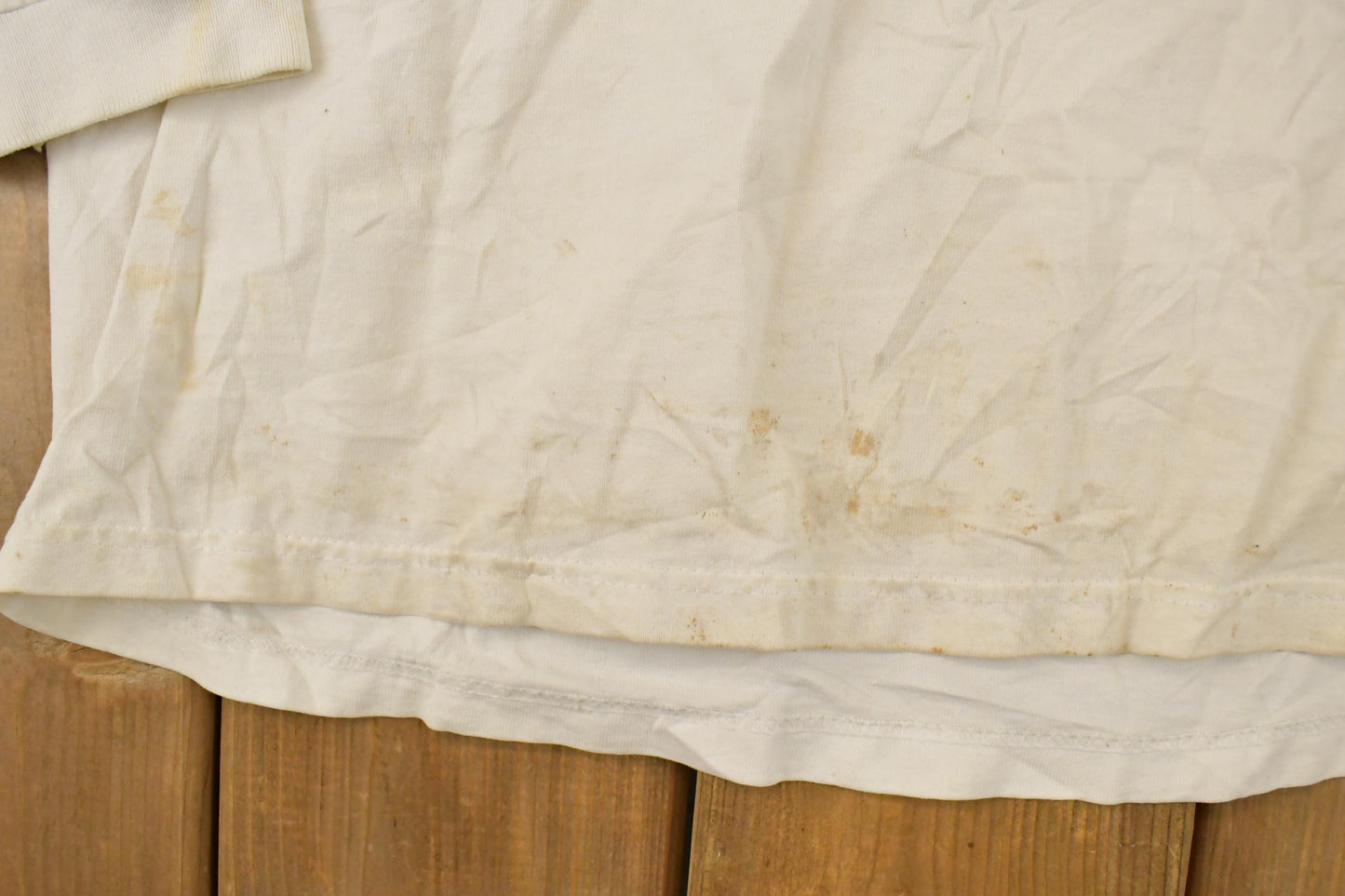 Vintage 1990s Thrashed Jansport St Thomas Tommies Graphic Print Crewneck Shirt Mens L