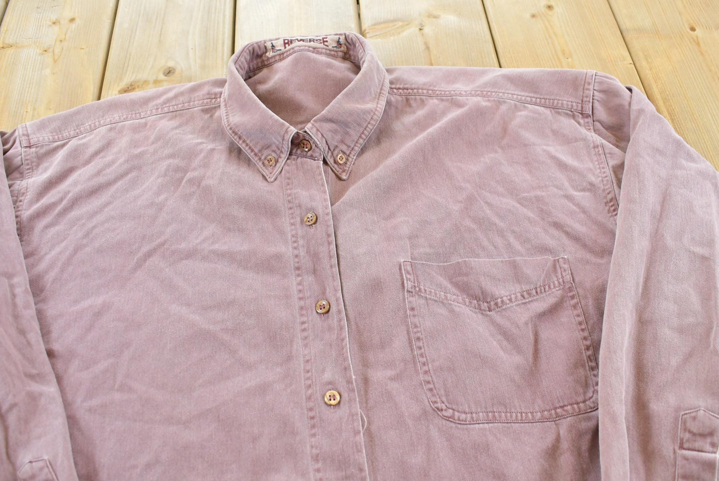 Vintage 1990s Reverse Button Up Shirt Women's 2XL