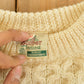 Vintage 1980s Bonner Ireland Fisherman Ribbed Wool Knit Sweater Men's Medium