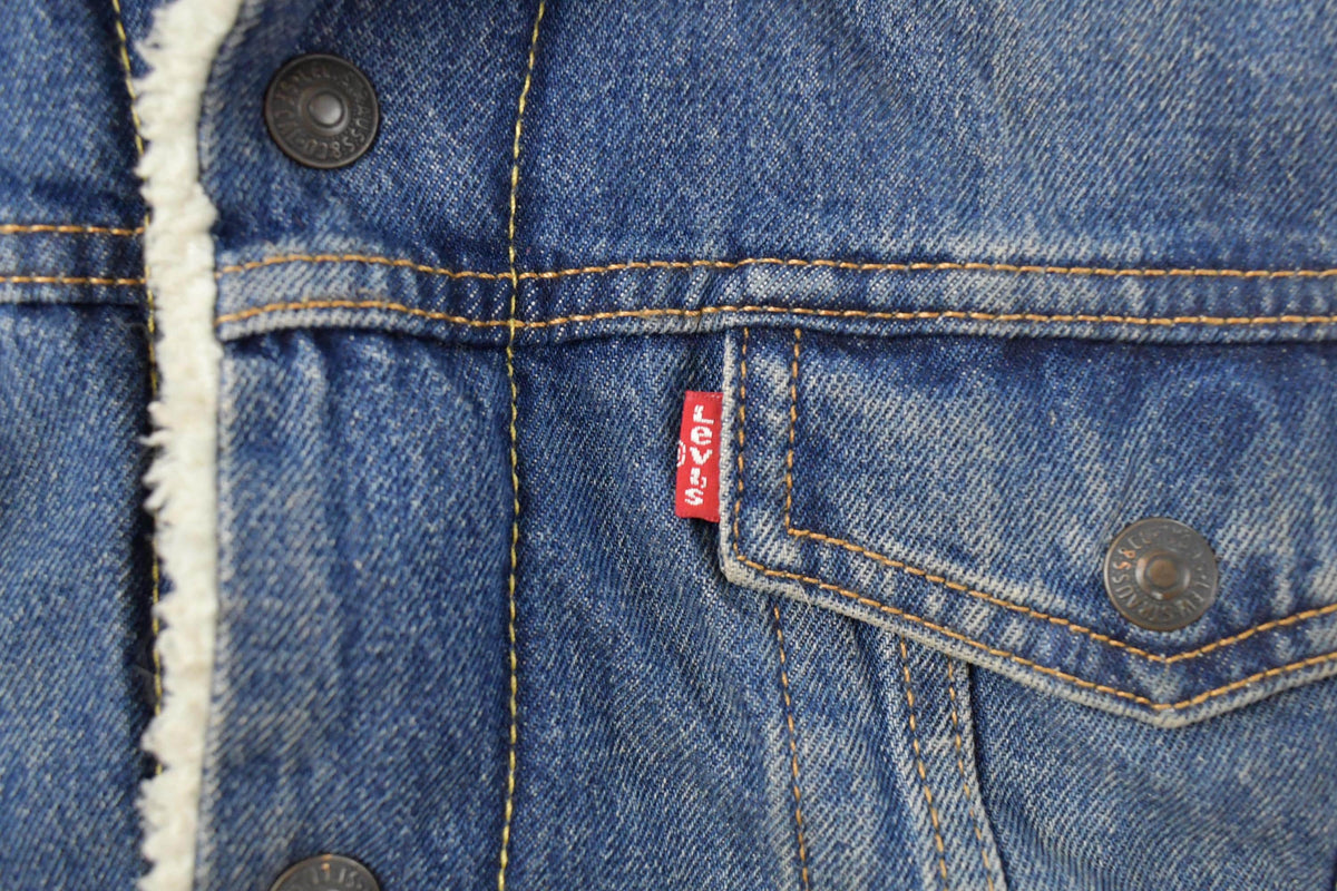 Vintage 2000s Levi's Sherpa Lined Denim Jean Jacket Men's Large