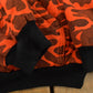 Vintage 1980s Lined Orange Woodland Camo Full Zip Hoodie Men's M