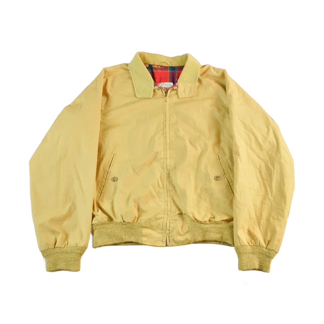 1960s Vintage Harrington Jacket Mens M-L Plaid Lined Windbreaker from propervintagecanada