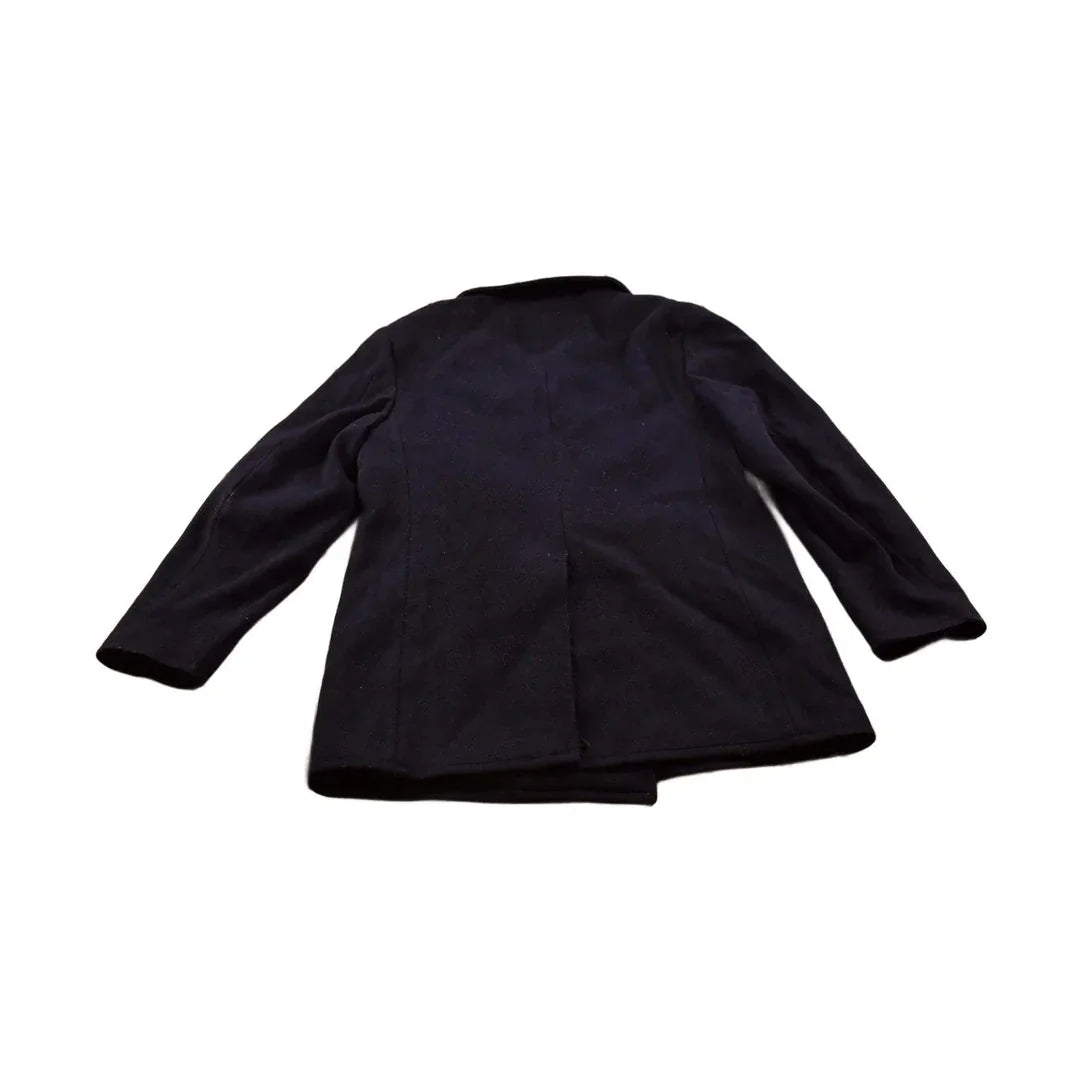 1960s Vintage Navy 100% Wool Button Up Jacket Men's Medium from propervintagecanada
