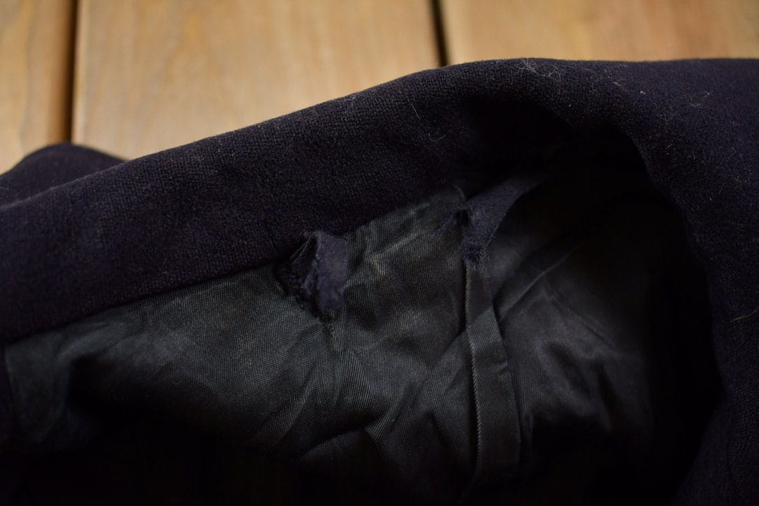 1960s Vintage Navy 100% Wool Button Up Jacket Men's Medium from propervintagecanada