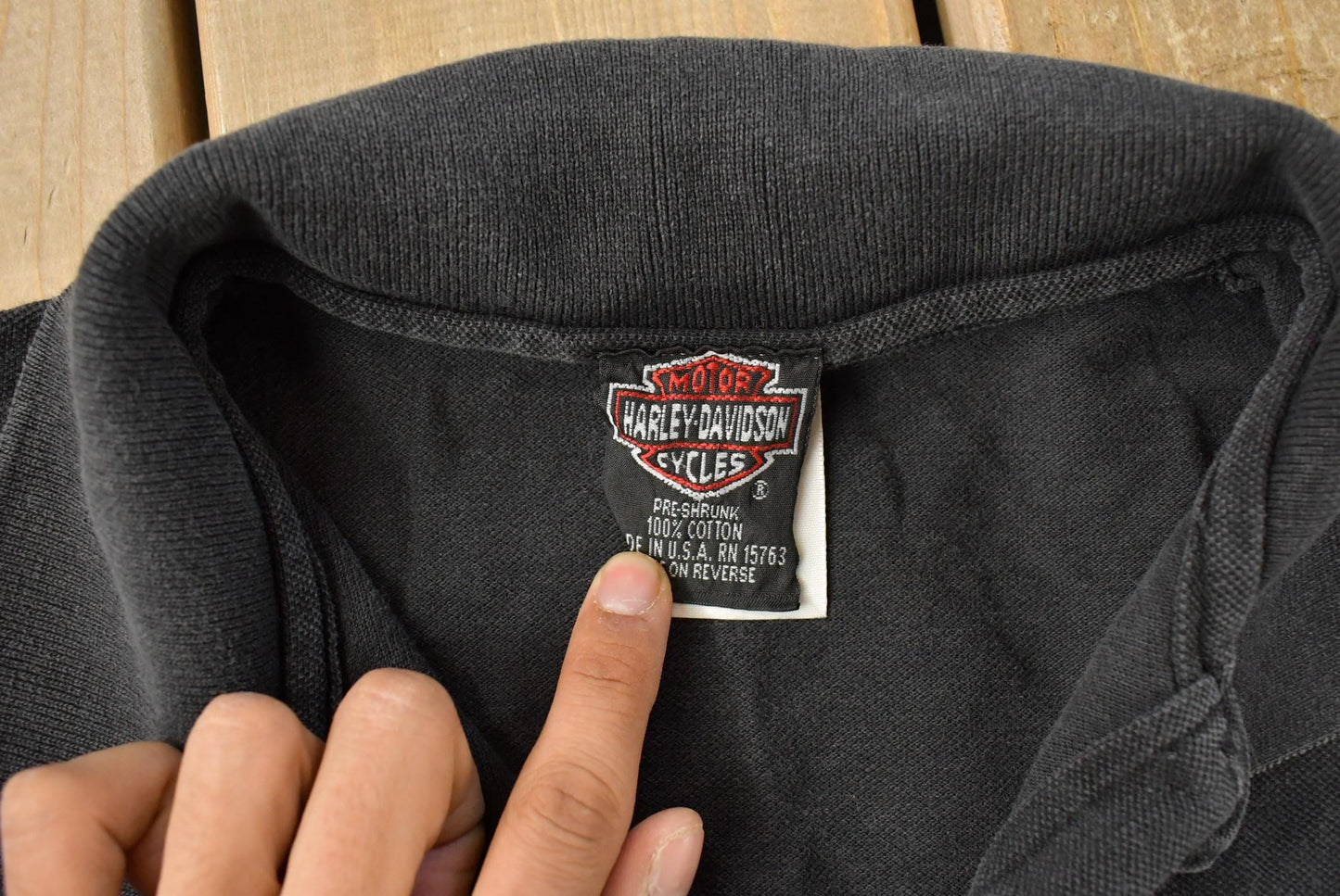 Vintage 1990s Harley Davidson Motorcycles Polo Shirt Men's Large
