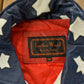 Vintage 1990s Leather World By Lucky Leather American Flag USA Leather Jacket Men's 2XL