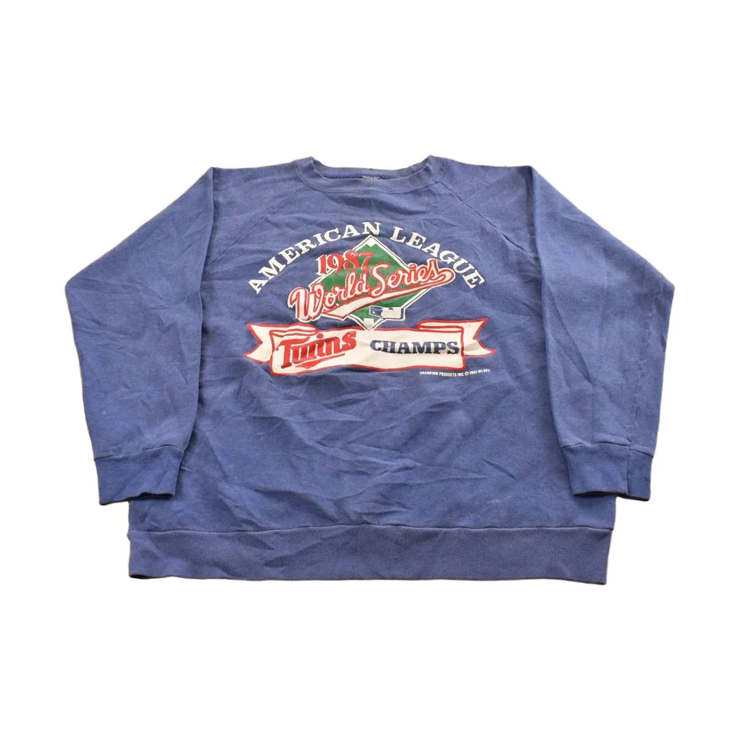1987 Minnesota Twins World Series Champions Crewneck Sweatshirt Men's Medium from propervintagecanada