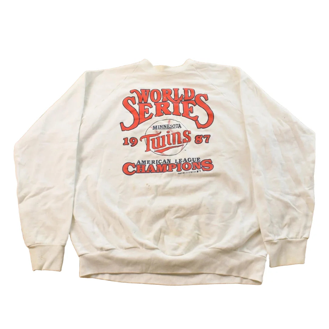 1987 Minnesota Twins World Series Champions Crewneck Sweatshirt Men's Medium from propervintagecanada