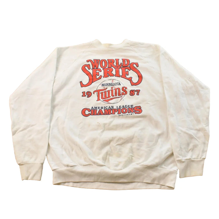1987 Minnesota Twins World Series Champions Crewneck Sweatshirt Men's Medium from propervintagecanada