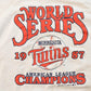 1987 Minnesota Twins World Series Champions Crewneck Sweatshirt Men's Medium from propervintagecanada