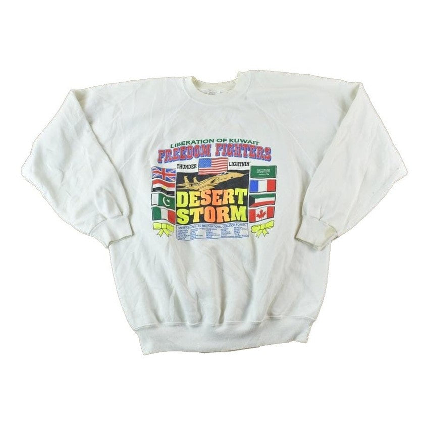 1991 Vintage Desert Storm Military Crewneck Sweatshirt Men's Large from propervintagecanada