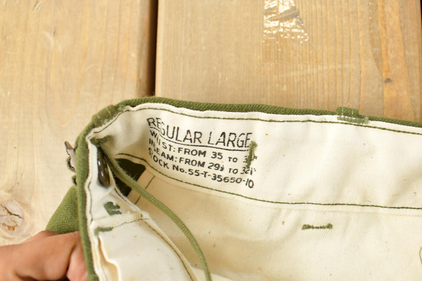 Vintage 1960s Military M-1951 Army Cargo Field Trousers Olive Drab Pants Men's 38 x 30.5