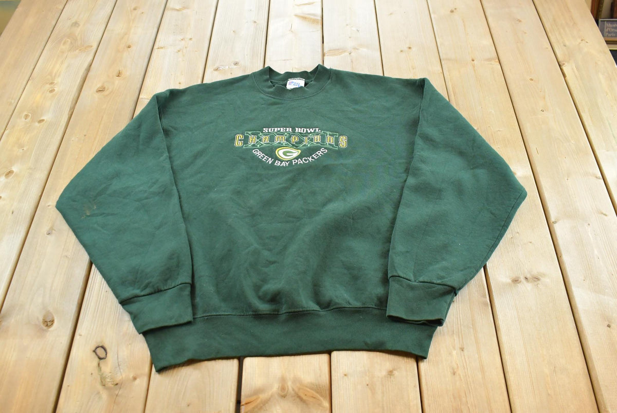 Vintage 1997 Pro Player Super Bowl 31 Green Bay Packers Embroidered NFL Crewneck Sweatshirt Men's XL / Made In USA Football 90s Sportswear