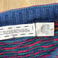 Vintage 1990s Crossings Knit Abstract Pattern Striped Crewneck Sweater Men's L