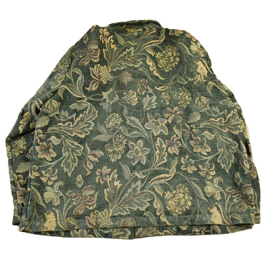 Vintage 1990s Coldwater Creek All Over Print Floral Tapestry Blazer Jacket Women's 1X