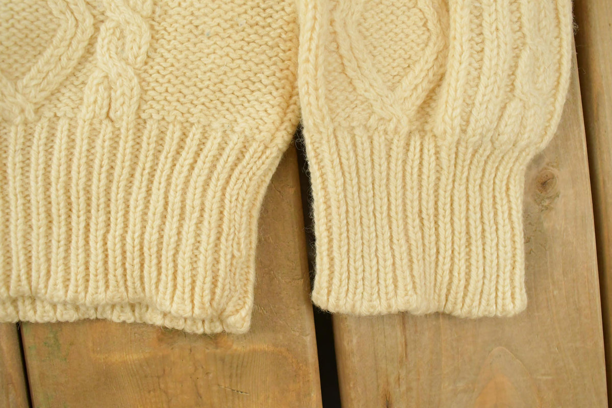 Vintage 1990s St. John's Bay Fisherman Ribbed Wool Knit Sweater Men's XL