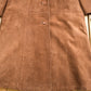 Vintage 1970s Fur Collar Suede Leather Jacket
