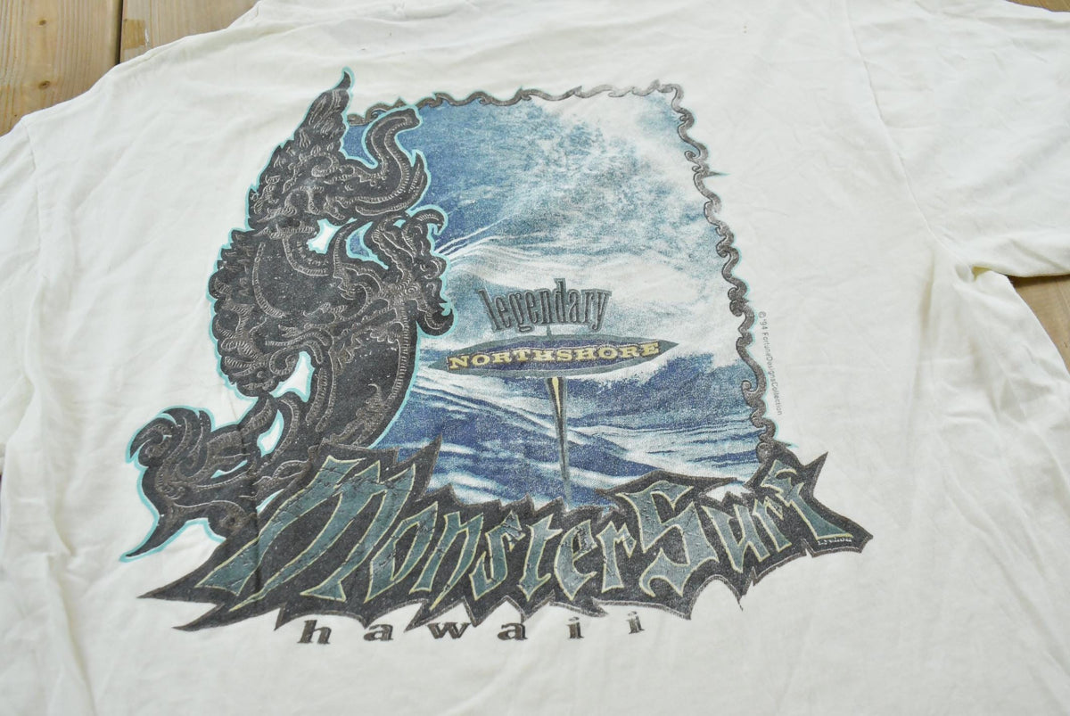 Vintage 1994 Monster Surf Legendary Northshore Hawaii Surfing T-Shirt Men's L
