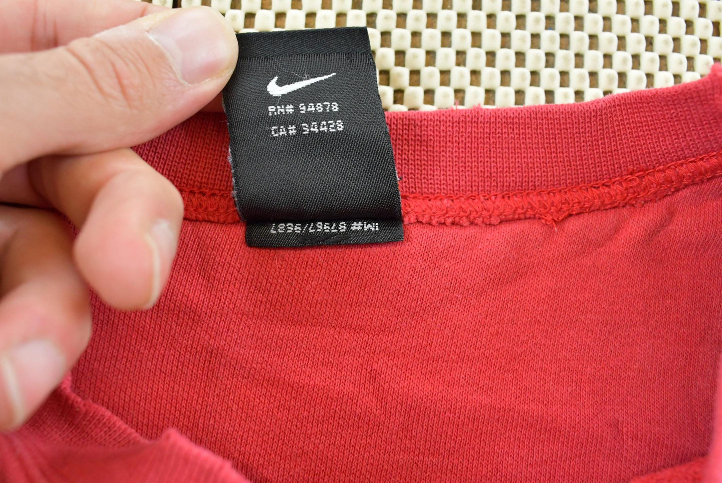Vintage 1990s Nike Team Center Swoosh Crewneck Sweater Men's 2XL