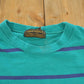Vintage 1990s Eddie Bauer Teal Striped Crewneck Sweatshirt Men's L