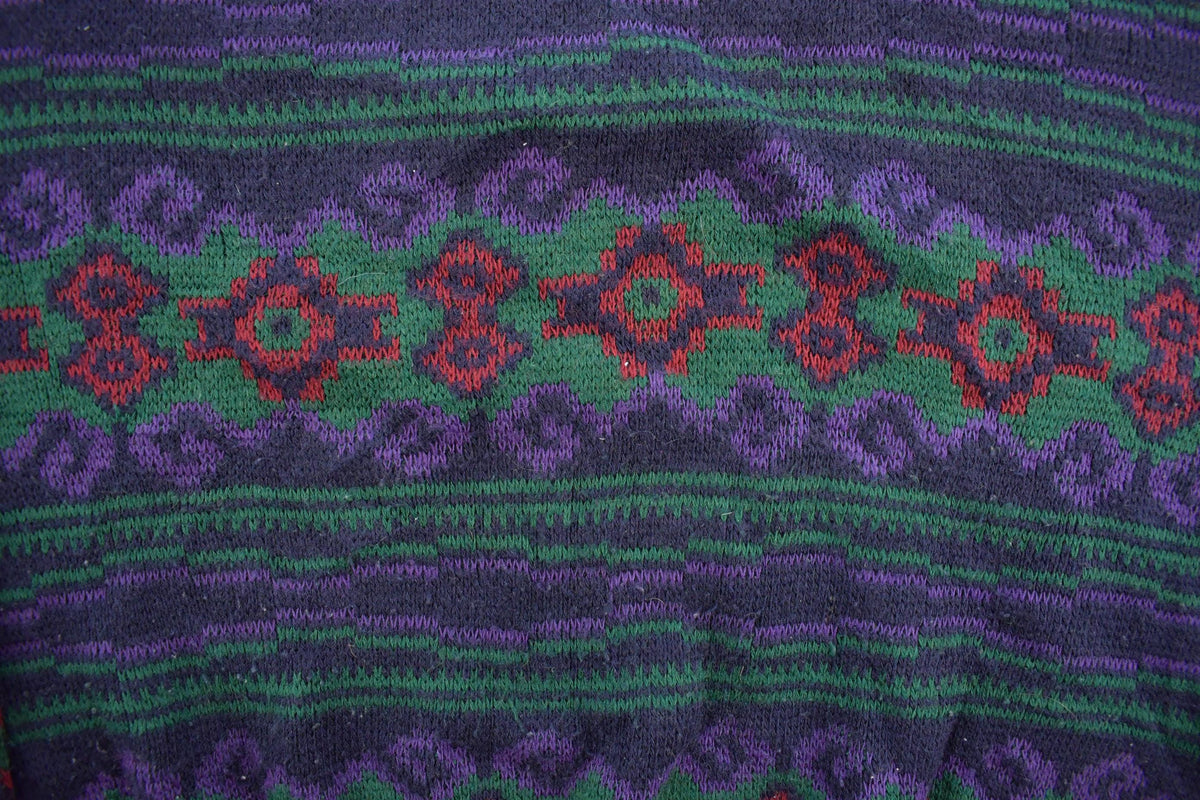 Vintage 1990s Maglificio Aztec Knit Pullover Sweater Men's L
