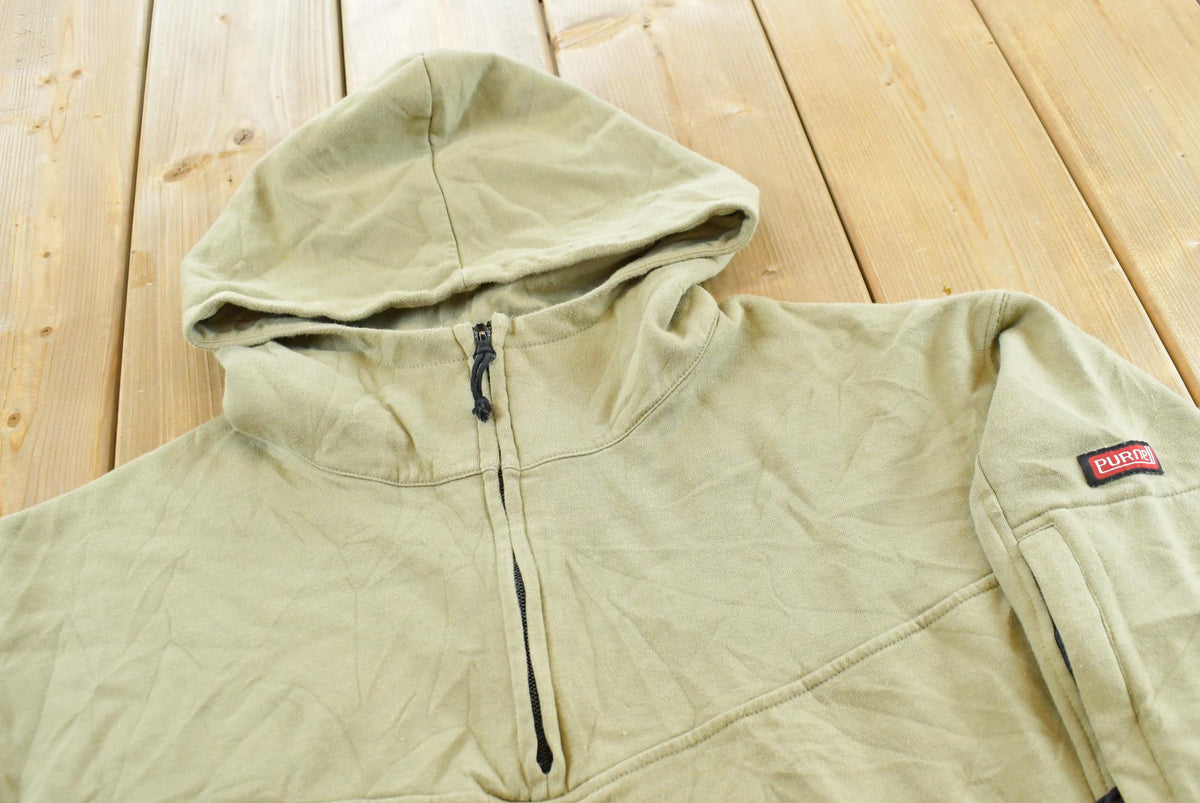 Vintage 2000s Purnell Quarter Zip Hoodie Sweatshirt Men's XL