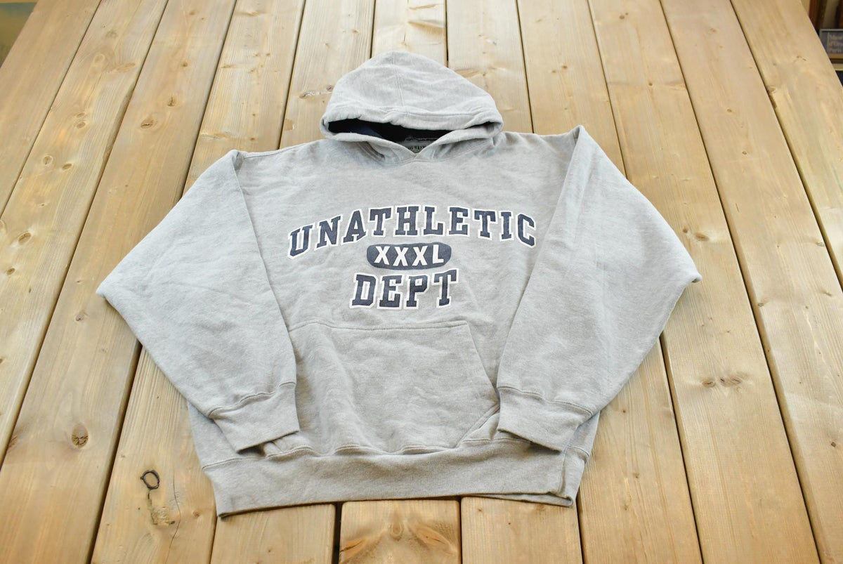 Vintage 2000s Steve And Barry's Unathletic Department Hoodie Sweater Men's L / 00's Streetwear / Y2K Basic Essential