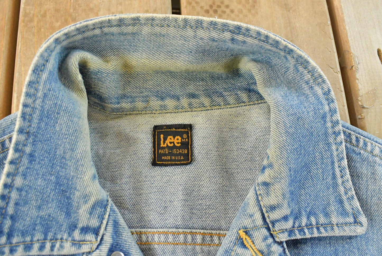 Vintage 1970s Lee Denim Jean Trucker Jacket Men's S-M