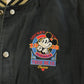 Vintage 1990s Thrashed Mickey Mouse Disney Varsity Snap Button Jacket Men's M