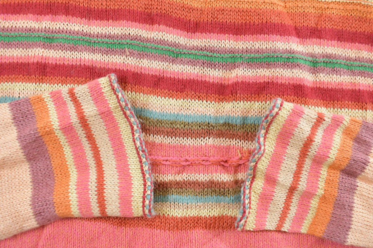 Vintage 2000s Lauren Ralph Lauren Striped Knit V-Neck Sweater Women's M / Pullover Sweatshirt / Pattern Sweater