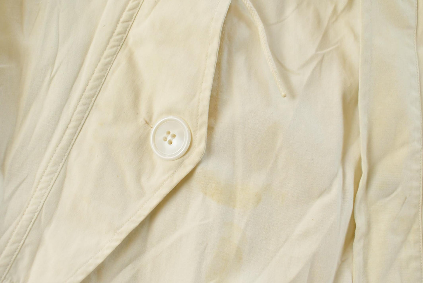 Vintage 1943 Military Parka Field Over White Jacket Men's Large