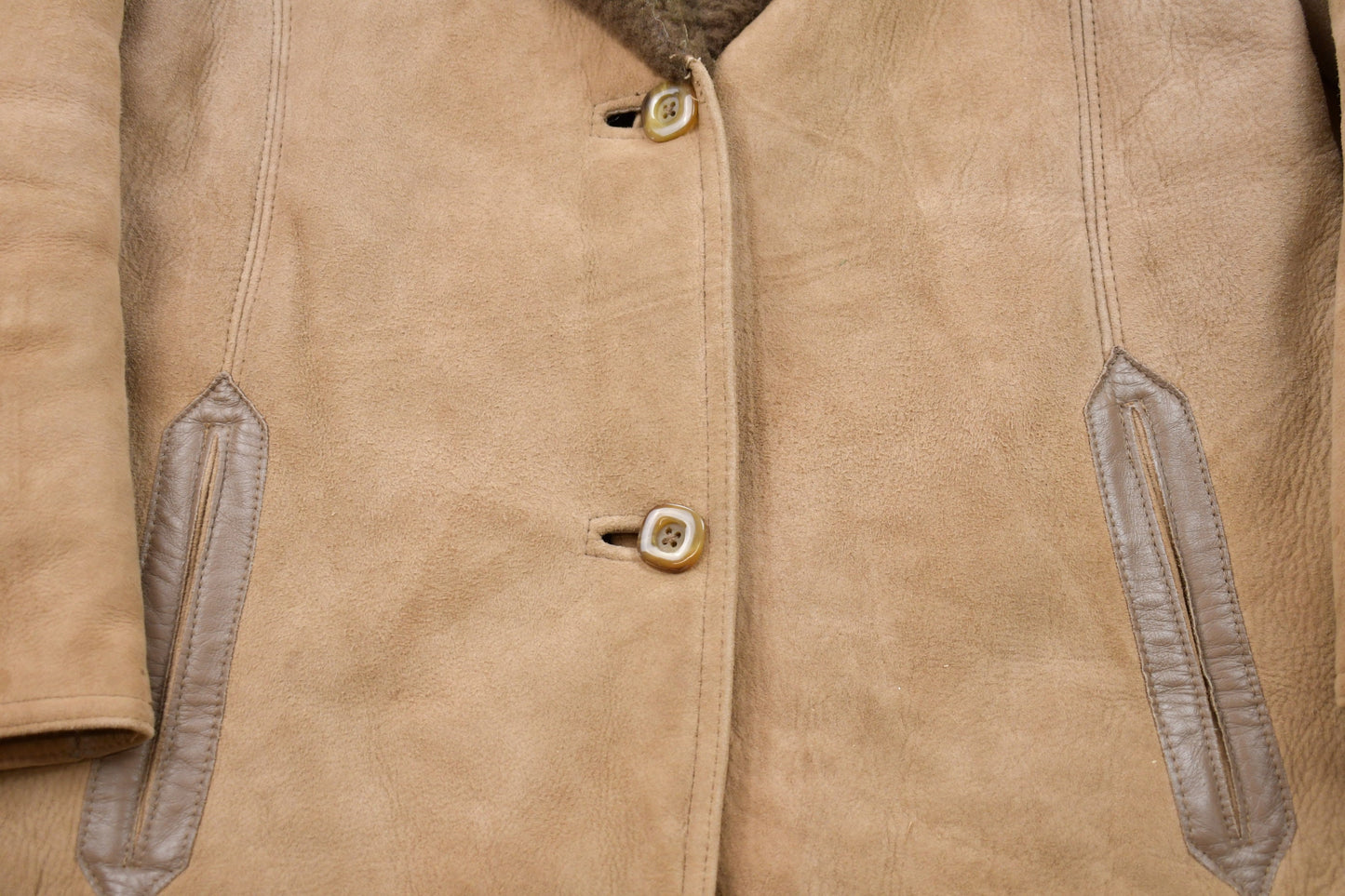 Vintage 1980s Morlands Lambskin Shearling Leather Jacket