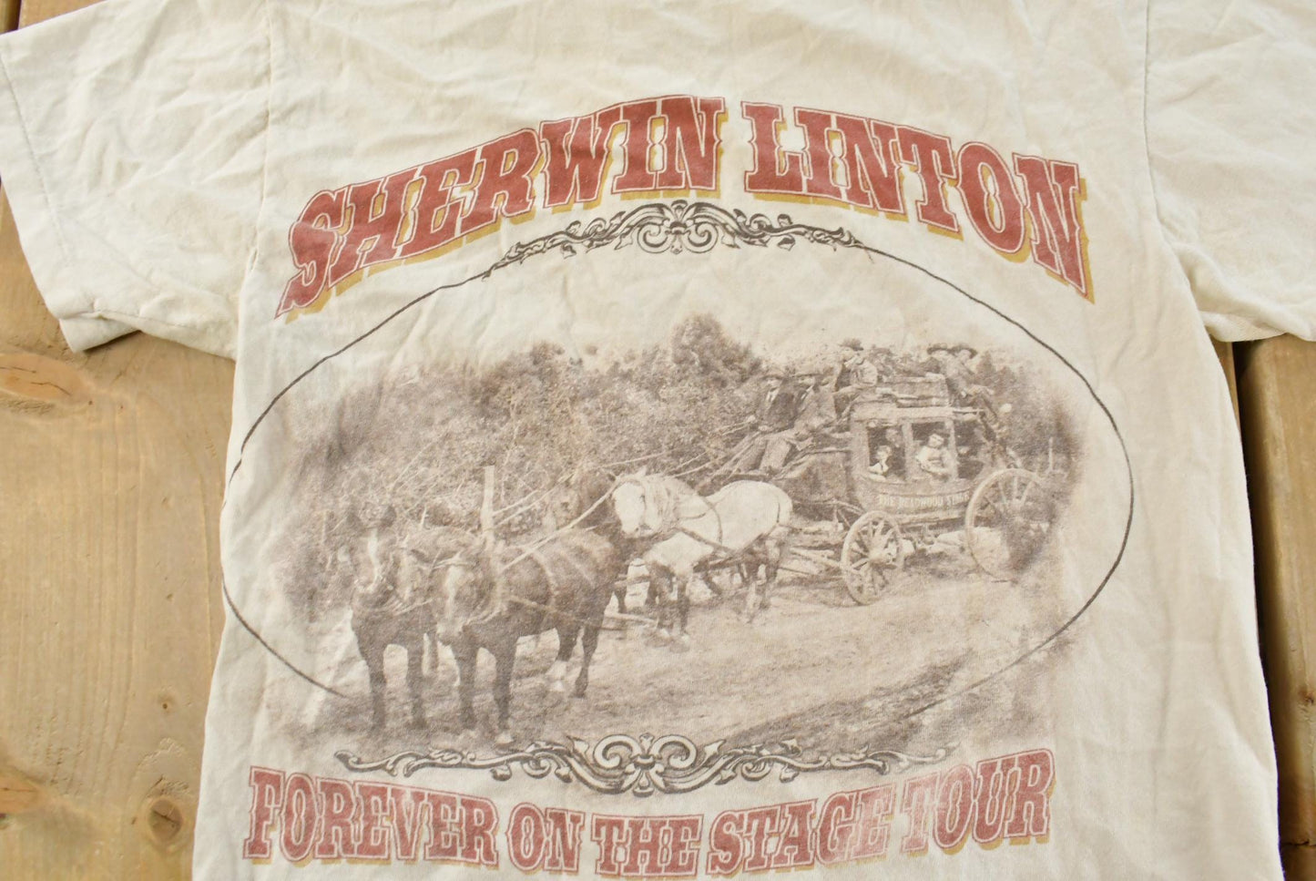 Vintage 1990s Sherwin Linton Forever on the Stage Tour T-Shirt Men's S