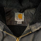 Vintage 1990s Thrashed Carhartt Distressed Canvas Hooded Jacket Men's L Tall