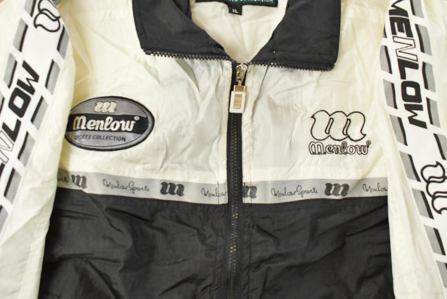 Vintage 1990s Menlow Sports Embroidered Windbreaker Jacket Men's Large Men's XL