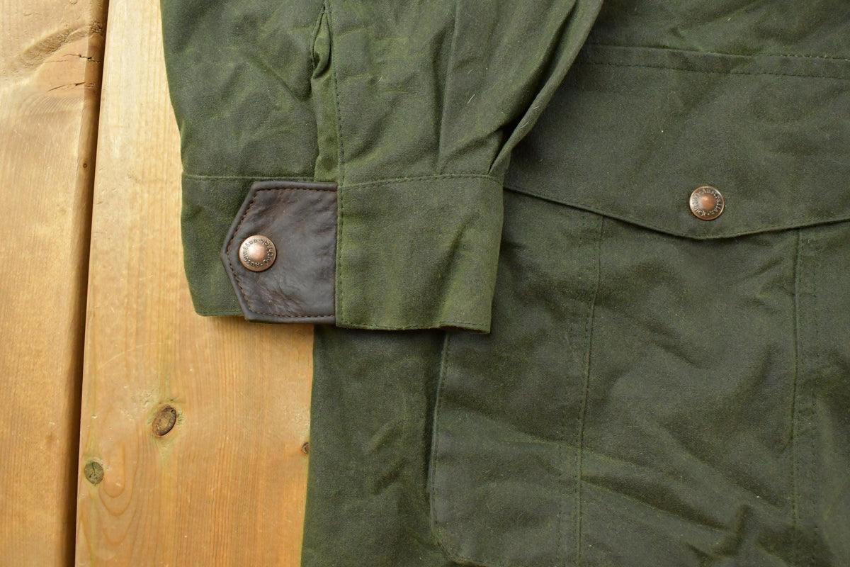 Vintage 1980s Australian Outback Waxed Canvas Oil Jacket Men's 2XL