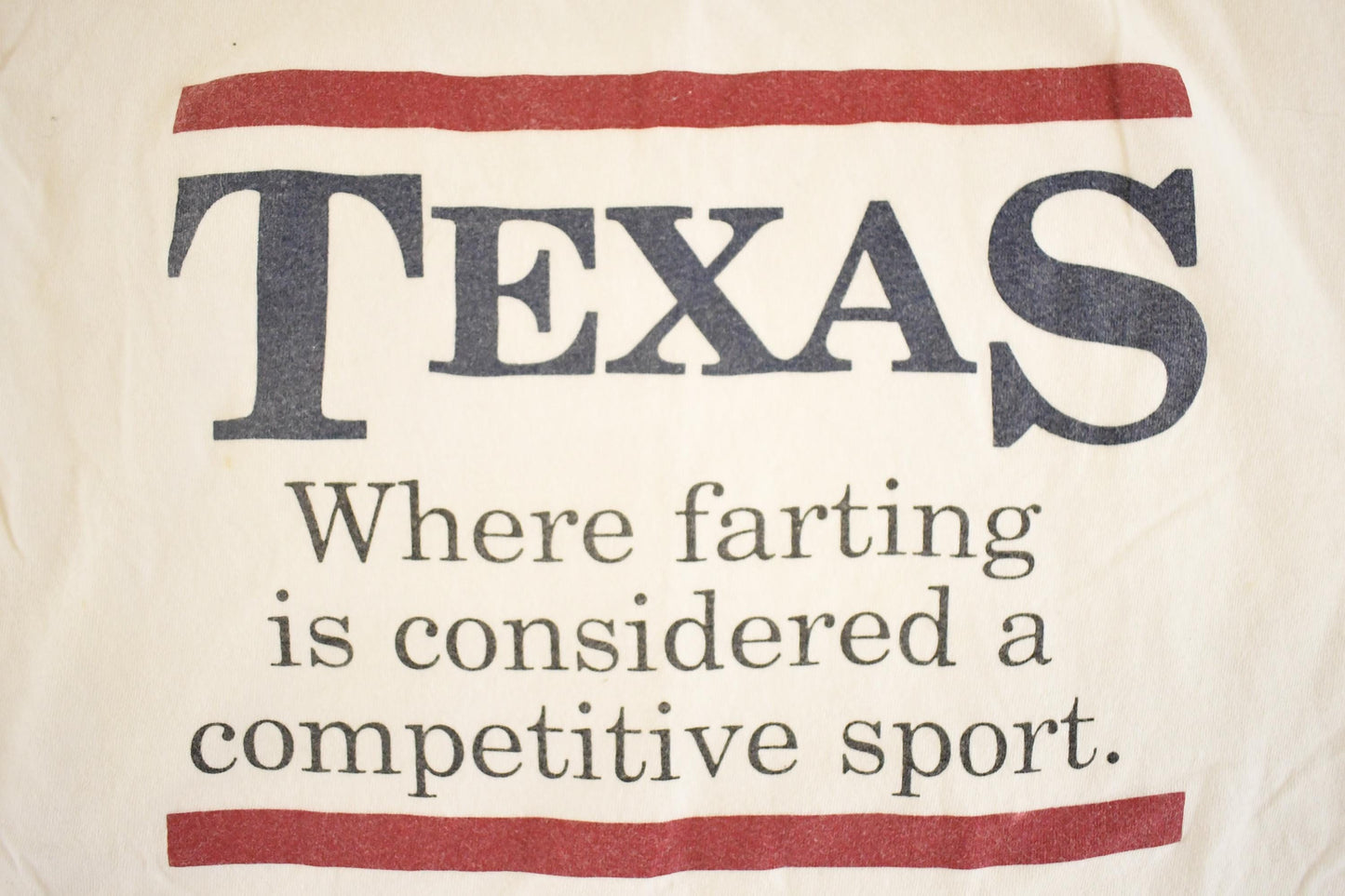 Vintage 1990's Texas Farting Souvenir Funny T-Shirt Mens M