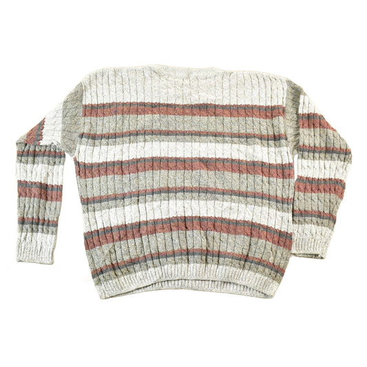 Vintage 1990s Haggar Knit Abstract Pattern Crewneck Sweater Mens XL