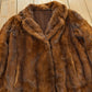 Vintage 1960s Muskrat Fur Coat Size M