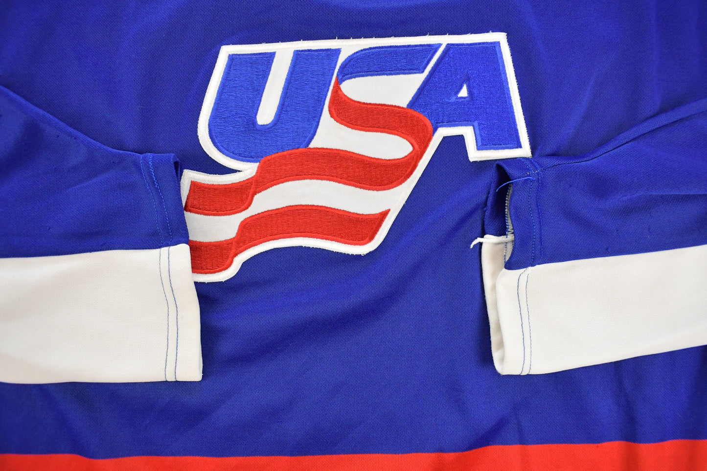 Vintage 1980s Team USA CCM Maska Embroidered Olympic Hockey Jersey Men's XL