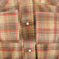 Vintage 1970s Levi's Western Plaid Pearl Snap Flannel Button Up Shirt Men's L