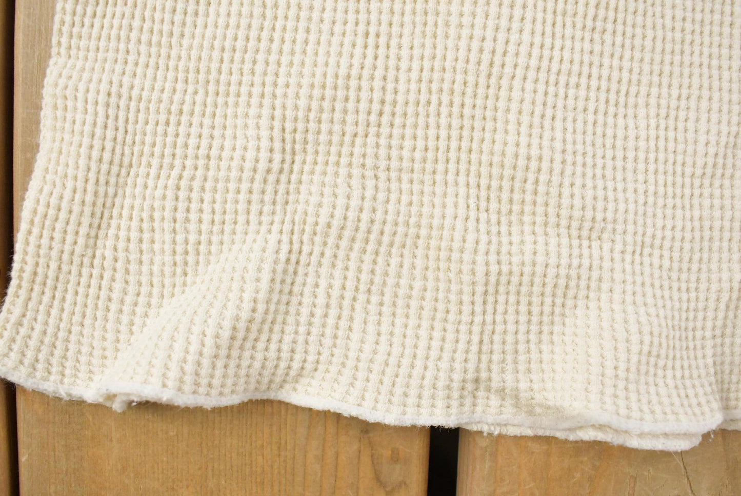 Vintage 1970s J.E. Morgan All Natural Thermal Waffle Knit Long Sleeve Shirt Men's M