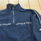Vintage 1990s Tommy Hilfiger Athletics Spellout Quarter Zip Fleece Sweater Men's XL